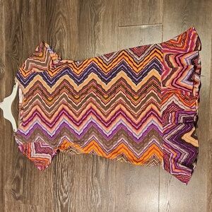 ❤️ ALICE & TRIXIE SILK CHEVRON DROP WAIST DRESS, MEDIUM